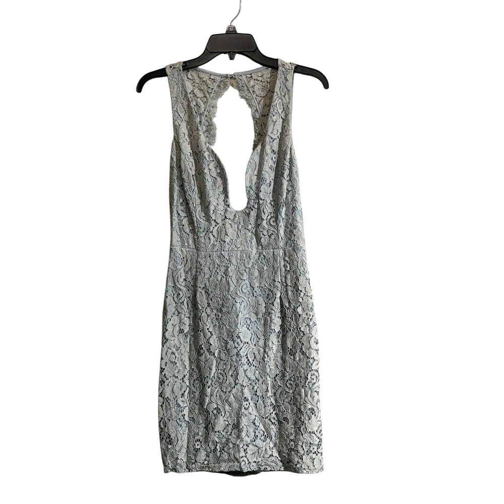 Mystic Mini Dress Small Lace Plunging Neckline Open Back Sexy Party Nightclub
